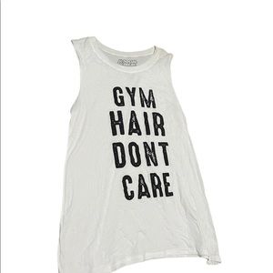 Social decay gym hair don’t care soft tank